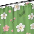 thumbnail image 3 of Strawberry and Blossom Pink Pattern Modern Waterproof Shower Curtain Set with 12 Hooks, Washable Decorative Bathroom Shower Curtain, 3 of 6