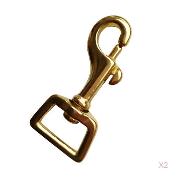 Gancho Giratorio para Correa de Mosquetón con Clips Giratorios para Llavero, Paquete de 2 16x59mm