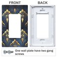 thumbnail image 3 of Yayeee Rocker Switch Wall Plate 1-Gang 4.6"x2.9" Home Decorative Outlet Cover, Blue Art Pattern, 3 of 6