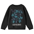 thumbnail image 4 of Minecraft Game Doodles Youth Black Crew Neck Sweatshirt-XS, 4 of 5
