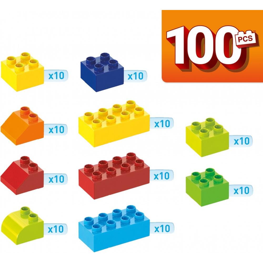 Mega Bloks Junior Builders 100-pc Building Tub with Building Blocks, Building Toys for Toddlers (100 Pieces) - image 5 of 7