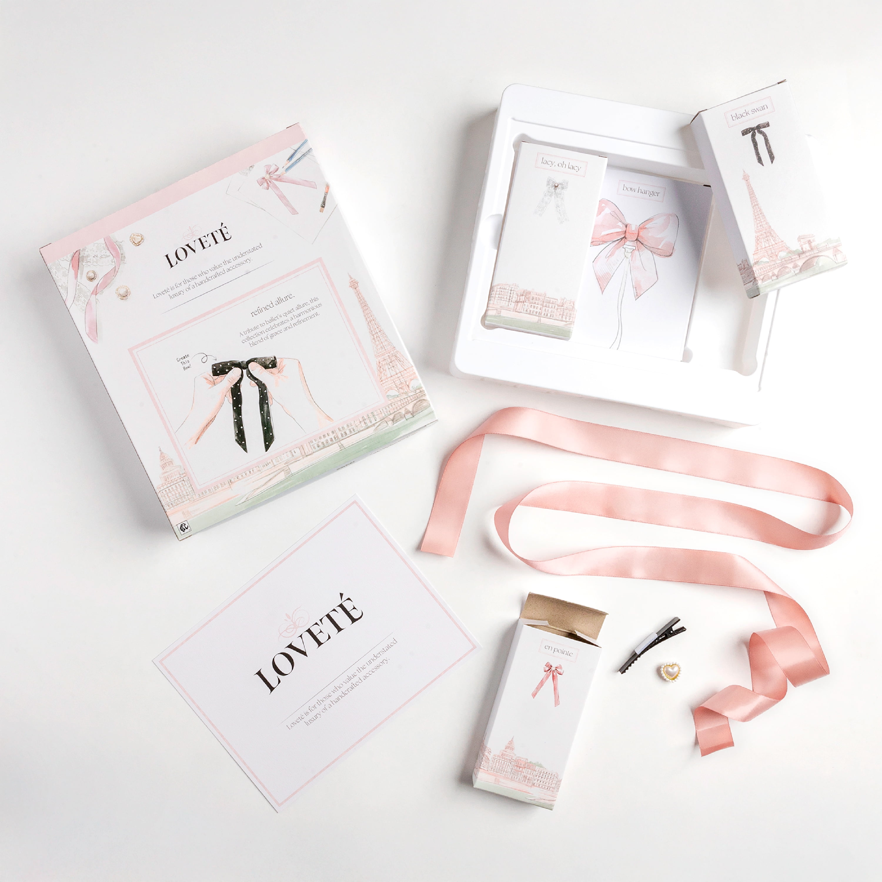 Loveté Prima Ballerina Hair Bow Tying Set 3 Count, for Child Ages 8+