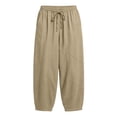 thumbnail image 3 of Womens Plaid Dress Pants New Summer Pants for Women Lightweight Faux Linen Casual Pants Loose Fits Comfy Vacation Trousers with Pockets, 3 of 8