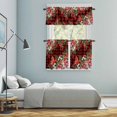 thumbnail image 5 of Cardinal Bird Kitchen Curtains Sets for Windows 24 Inch Length, Poinsettia Pine Cones Berry Flowers Red Plaid Rod Pocket Window Treatments Tier Curtains and Valances Set for Bedroom/Bathroom, 5 of 8
