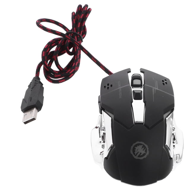 OULII Gaming Mouse Led Lights With Ergonomic Design 1Set Black Accessory Back to School