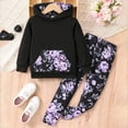 thumbnail image 2 of Toddler Baby Girl Set Long Sleeve Tops Sweatpants Cute Warm Outfits Cotton Clothing Sets Fall 6-12 Months 12-24 Months 2t 3t 4t 5t 6t 7t 8t 9t Children Purple 6-7 Years, 2 of 4