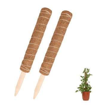 Artrylin Moss Pole Plant Stakes Supports for Potted Plants - 2Pcs 16 Inches Moss Stick for Climbing Plant Coco Coir Poles