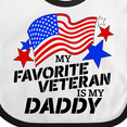 thumbnail image 4 of Inktastic My Favorite Veteran is My Daddy Boys or Girls Baby Bib, 4 of 4