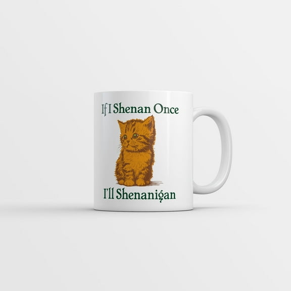 If I Shenan Once Ill Shenangian Mug Funny Sarcastic St Patricks Day Novelty Coffee Cup