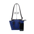 thumbnail image 4 of Lsque Navy Blue Pattern Leather Rivet Shoulder Bag – Elegant Genuine Leather & Microfiber PU Crossbody with Detachable Adjustable Strap, 4 of 5