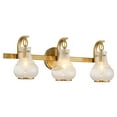 thumbnail image 4 of Warm Brass Three Light Bathroom Vanity from the Adams Collection, 4 of 5