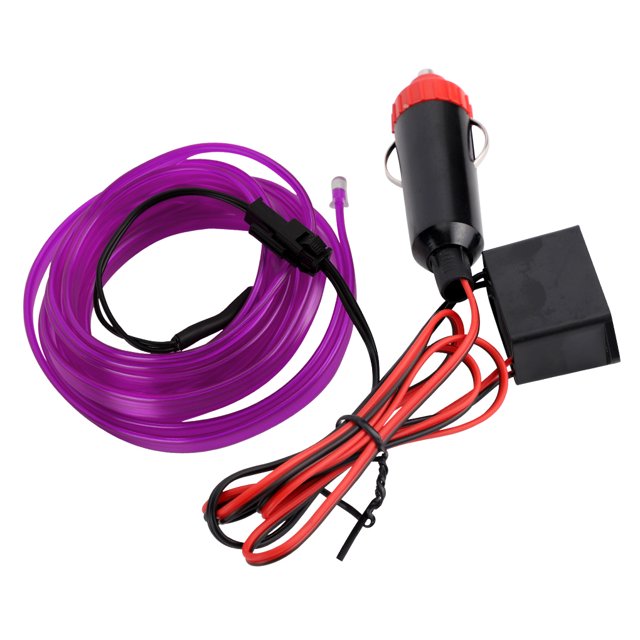 Kenally Tira de luces LED para iluminación Interior de coche de 3M, guirnalda de luces LED para coche, línea de tubo de cuerda de alambre, tira de luz Automoción decorativa y accesorios Violeta Kenally VI000918-06B
