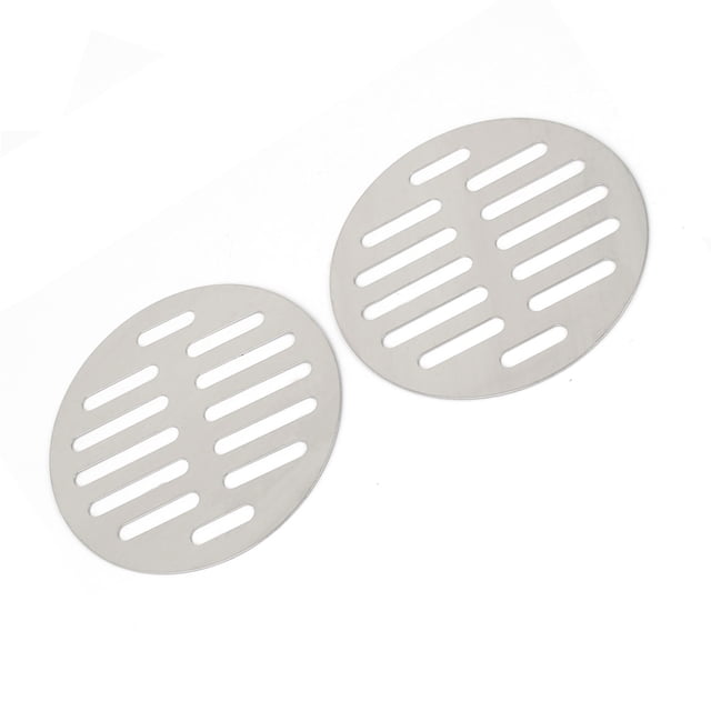 Cubierta de desagüe de piso redonda de acero inoxidable Uxcell de 4 pulgadas 2 piezas