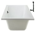 thumbnail image 6 of Streamline N-4140-715-BL 66 in. x 34 in. Acrylic Soaking Drop-In Bathtub in Glossy White, With External Drain in Matte Black, 6 of 12