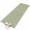 thumbnail image 2 of 2x6 Kitchen Runner Rug, Sage Green Non-Skid Rubber Backing Large Rectangle Rugs - Living Room Bedroom Home Office, Geometric Flower Leaf Diamond Plaid Retro Indoor Floor Mat Carpets Washable Rug, 2 of 9