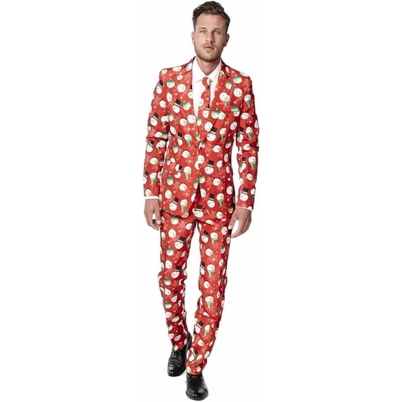 Suitmeister Christmas Snowman Party Pant Suits (Men's)