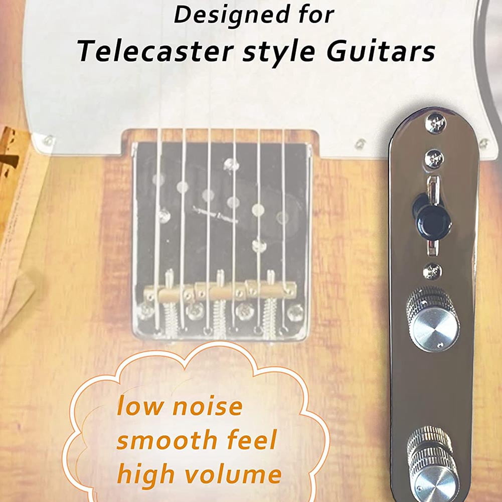 Prewired Guitar Control Plate Assembly,Loaded 3-Way Blade Switch Push Pull Potentiometer Excellent Pot Speed Knobs