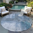 thumbnail image 6 of Addison Rugs Chantille Indoor/Outdoor Transitional Modern Blue Washable Round Rug, 8' x 8', 6 of 6