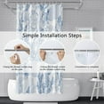 thumbnail image 6 of Summer Shower Curtain 72x84inches, Sea Snail Shower Curtains for Bathroom Hotel Stall Coral Leaves Plants Waterproof Fabric Shower Curtain Set with Hooks, 6 of 6