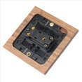 thumbnail image 2 of 2X Retro American Industrial Style Light Switch Socket, Solid Wood Brass Toggle Switch Plate, Antique Home Stay Switch,2 x Light Switch, 2 of 8