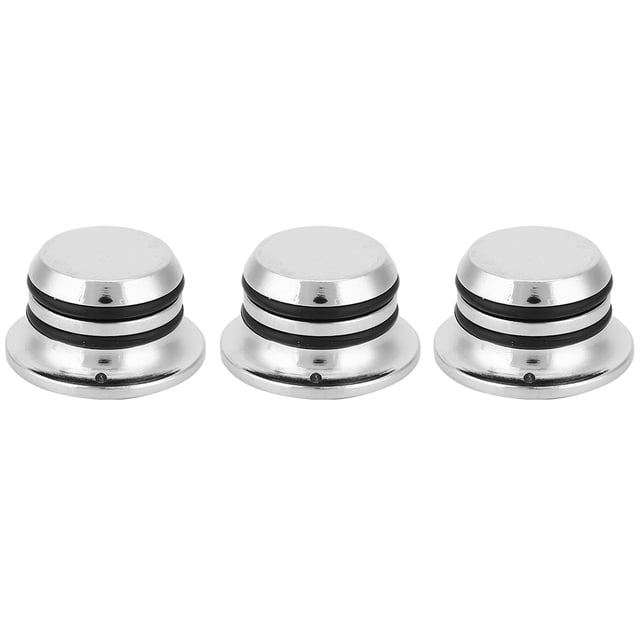 Perilla de control de volumen de 3 piezas, aleación de zinc cromada para accesorios de guitarra eléctrica