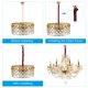 thumbnail image 5 of Cubierta de cadena de candelabro de 6 pies de Uxcell, tela de terciopelo para candelabro, columpio de alambre, gestión de cubos, púrpura, 5 of 6