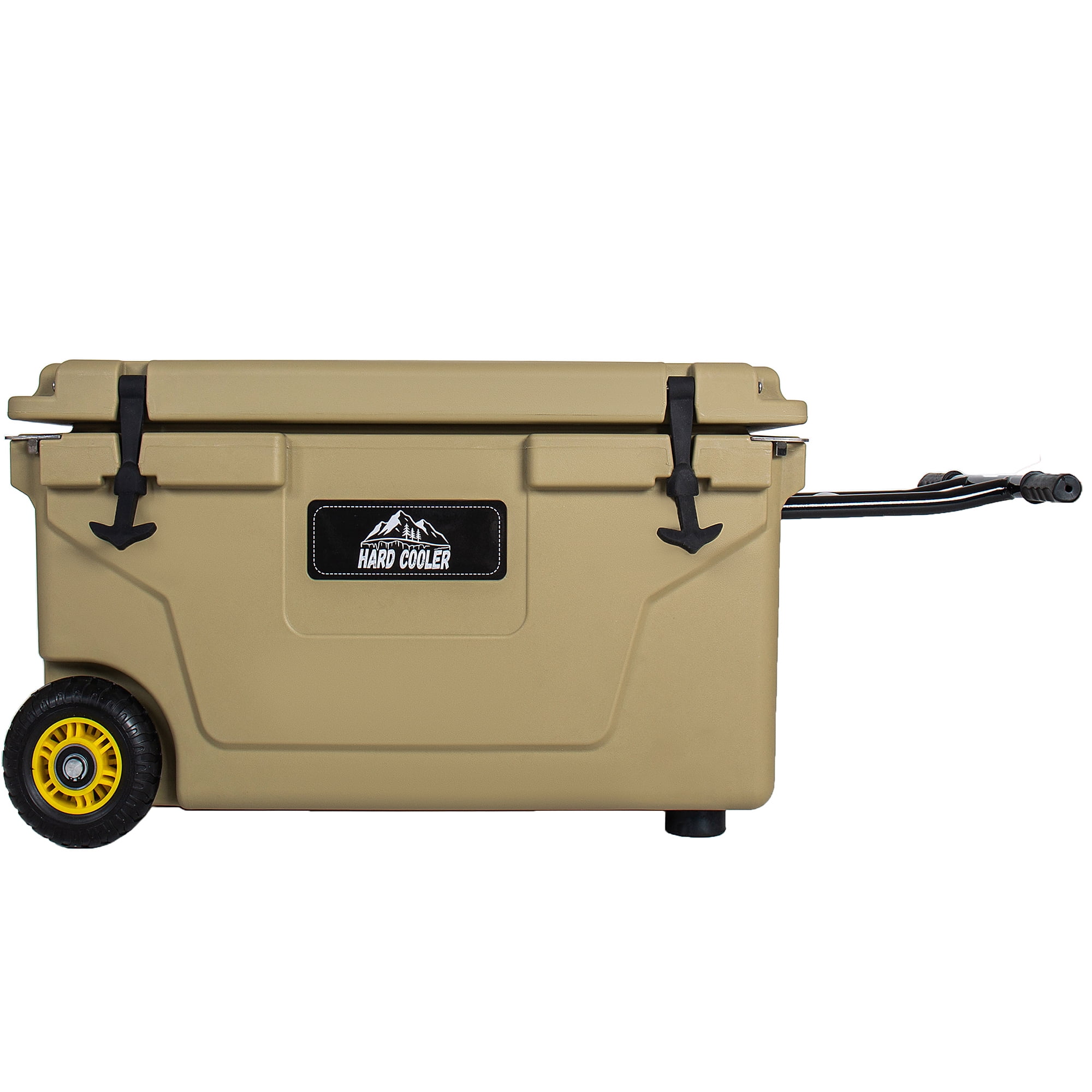 65 Quart Cooler, Ultra-Tough Hard Shell Ice Chest, Heavy Duty Insulated Portable Cooler with 6-Day Ice Retention for Camping, Job Site, Tailgating, Beach & Fishing