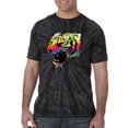 thumbnail image 2 of Wild Bobby, Technicolor Colorful Tiger Roaring, Animal Lover, Tie-Dye Tees, Spiral Black, Medium, 2 of 3