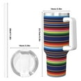 thumbnail image 4 of Fuzoiu Blanket stripes Print 40OZ Ice Bully Stainless Steel Insulated Cup with Handle and Straw - Perfect for Travel and Sports, 4 of 8