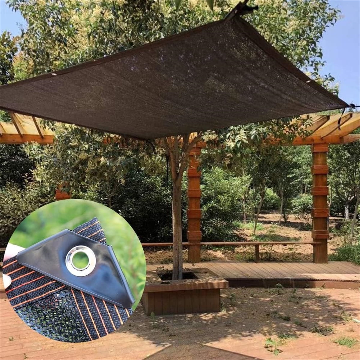 30% Black Shade Cloth,1 Pack UV Resistant Sunblock Mesh,Durable Mesh Tarp with Grommets,Shade Sun Black Net Cloth,Resistant Garden Sun Shade Netting (Black)