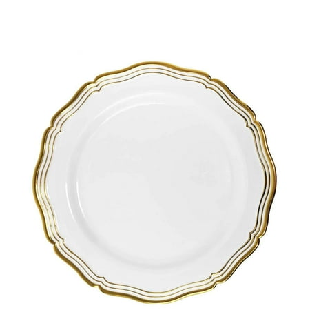 

Aristocrat Collections 7.5 Salad Plate White & Gold : Qty 200