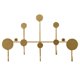 thumbnail image 1 of Perchero de pared de metal con 5 ganchos dorados, resistente, para entrada, ropa, sombreros, llaves, toallas y bolsos, ideal para cocina y baño., 1 of 8