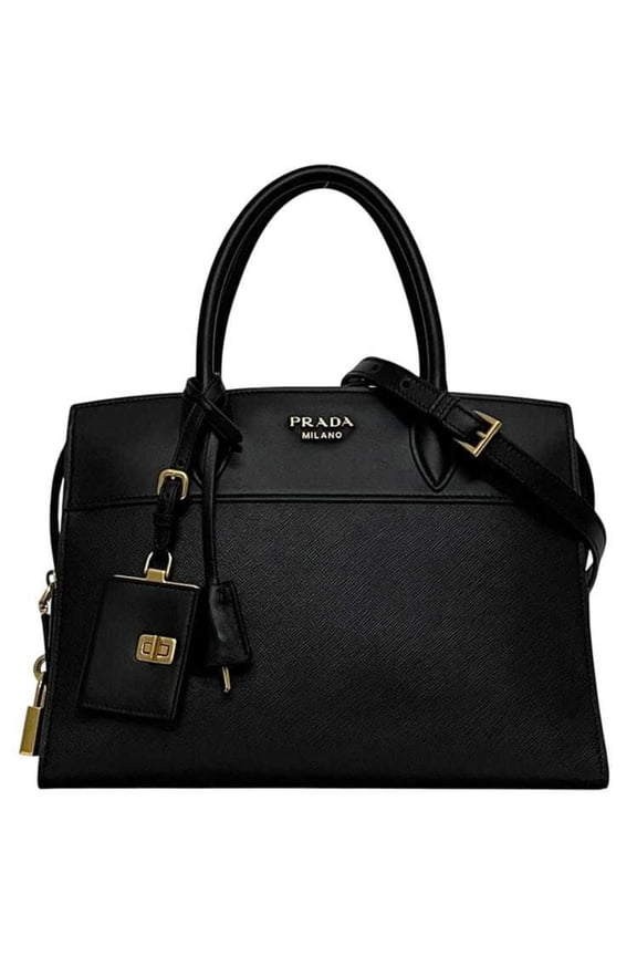 Pre-Owned Prada Esplanade 2-Way Bag f-24853 Black NERO 1BA046 Leather 117 D PRADA... (Good)