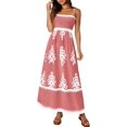 thumbnail image 1 of Vestido PRETTYGARDEN Bohemio Floral de Tirantes Finos Maxi Talla XX-Large, 1 of 8