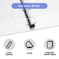 thumbnail image 6 of Comix Economy 2 inch One-Tag 3 Ring Binders, 2" Slant D-Ring Binder Holds 540 Sheets Paper, 6-Pack White, 6 of 8