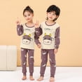 thumbnail image 2 of Ensemble de Pyjamas pour Garçons Enfants Chandail Col Rond Doux Vêtements de Maison Mignons pour Filles 7-8 Ans Vêtements pour Enfants, 2 of 7