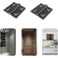 thumbnail image 3 of 4 Pieces Flat Hinge Holes Folding Butt Black Ball Bearing Hinge Aluminum Exterior Hinges Stainless Steel Hinge Heavy Duty Door Hinge for Interior and, 3 of 5