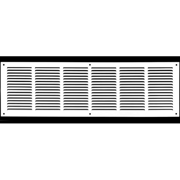 30" x 8" RETURN GRILLE - Easy Air FLow - Flat Stamped Face [White]