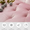 thumbnail image 6 of 62" W Loveseat Sofa w/ 2 USB Charger Ports and 2 Cupholders, Mid-Century Modern Tufted Pink Velvet Small Love Seat Couches for Compact Living Room, Bedroom, Apartment, Dorm, 6 of 9