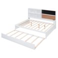 thumbnail image 3 of Euroco Full Size Daybed, Captain Bed with Blackboard,Cork Board,USB Charging for Kids Teens Bedroom,White, 3 of 13