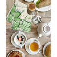 thumbnail image 4 of St. Patrick's Kitchen Dish Towels for Drying Dishes Set of 3, Lucky Shamrock Green Eucalyptus Floral Vintage Waffle Weave Microfiber Hand Tea Bathroom Towels Quick Dry & Absorbent Towel 15.7x23.6, 4 of 7