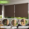 thumbnail image 5 of DIFY 11' x 8' Outdoor Roller Shade, Cordless Patio Blinds for Porch Pergola Balcony Deck, Mocha, 5 of 7