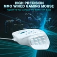 thumbnail image 3 of Mouse para Juegos SOLAKAKA SM809 MMO 24000 DPI 16 Botones Programables RGB, 3 of 8