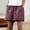 Shorts-A140Wine, variant on Gamivast Plus Size Linen Shorts for Women Striped Lightweight Elastic Waist Pull-On Shorts with Pockets Relaxed Fit Wide Leg Striped Summer Beach Vacation Casual Play Wear Everyday Bottoms Purple XL