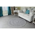 thumbnail image 3 of Braided Round Cotton Area Rug for Living Room Reversible -5', Black White Grey, 3 of 9