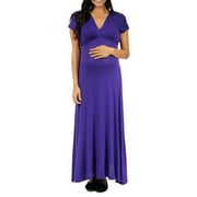 Angle View: Women's Faux Wrap Maxi Maternity Dress