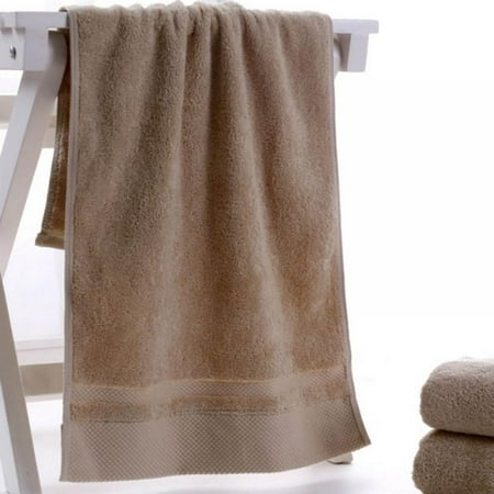 

1Pc Thick Solid Towel Super Soft and Highly Absorbent 100% Cotton Towels for Bathroom and Kitchen Shower Towel 13.38 x 29.52 Khaki