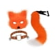thumbnail image 5 of Máscara de Therian y cola de zorro, máscara de anime, disfraz de animal lindo, conjunto de cola para Naranja, 5 of 9