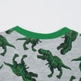 thumbnail image 3 of WIBACKER Cotton Toddler Dinosaur Pajamas Boys Kids Soft Short Sleeve Tops Long Pants Summer 2-9Y Pjs Set 2pcs, 3 of 12