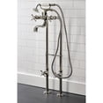 thumbnail image 3 of Kingston Brass CCK246K6 Essex Freestanding Clawfoot Tub Faucet Package with Supply Line, Polished Nickel, 3 of 7